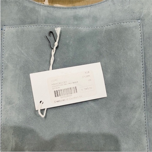 Creatures of Comfort blue gray leather crossbody bag NWT - Picture 7 of 10